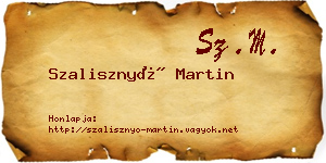 Szalisznyó Martin névjegykártya